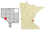 Anoka Cnty Minnesota Incorporated and Unincorporated areas Anoka Highlighted